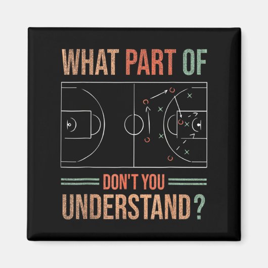 Basketball Coach What Part Of Dont You Understand  Magnet (Vorne)