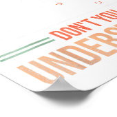 Basketball Coach What Part Of Dont You Understand  Poster (Ecke)