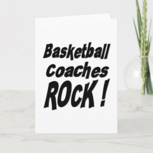 Basketball Coaches Rock! Grußkarte Karte