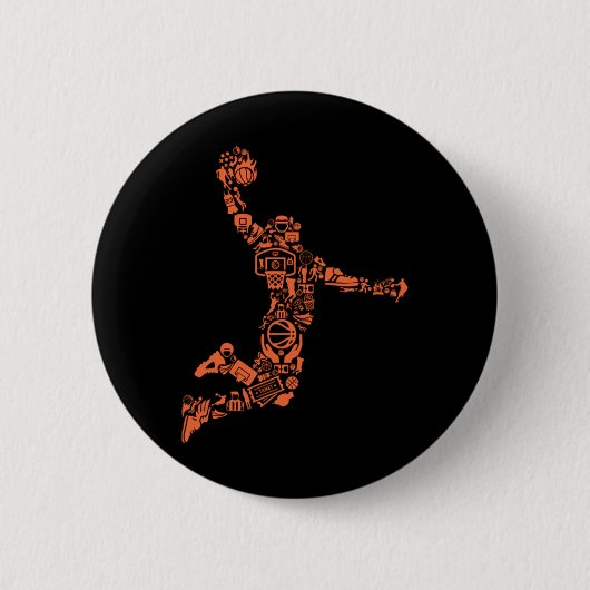 Basketball Collage Button (Vorderseite)