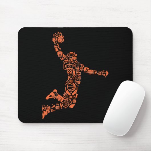 Basketball Collage Mousepad (Mit Mouse)