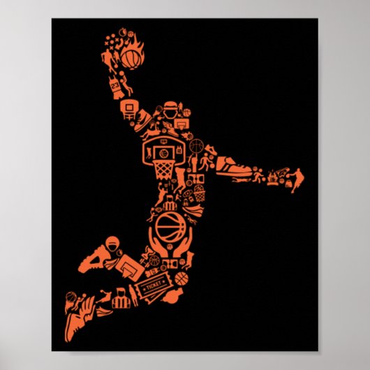 Basketball Collage Poster (Vorne)