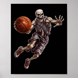 Basketball Cool Witziges Halloween 1 Poster