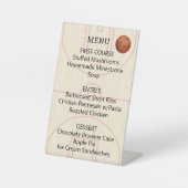 Basketball Court Ball Design Tischschild Sockelschild (Vorderseite)