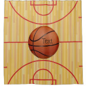 Basketball Court Design Duschvorhang (Vorderseite)