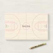 Basketball Court Design Post - Anmerkungen Post-it Klebezettel (Auf Schreibtisch)