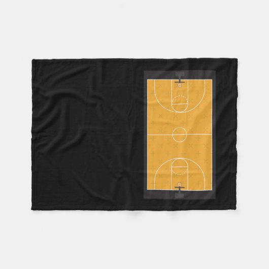 Basketball Court Fleecedecke (Vorderseite (Horizontal))