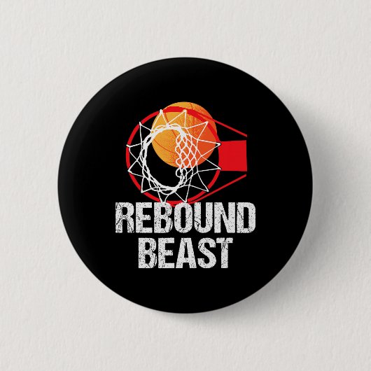 Basketball Court Fun Rebound Beast Player Geschenk Button (Vorderseite)