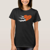 Basketball Court Happy Valentine's Day Love Relati T-Shirt (Vorderseite)