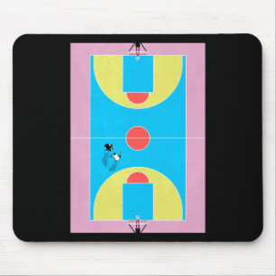 Basketball Court Pastellfarben Mousepad