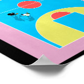 Basketball Court Pastellfarben Poster (Ecke)