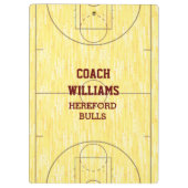 Basketball Court Personalisiert Klemmbrett (Rückseite)