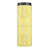 Basketball Court Personalisiert Thermal Tumbler Thermosbecher (Rückseite)