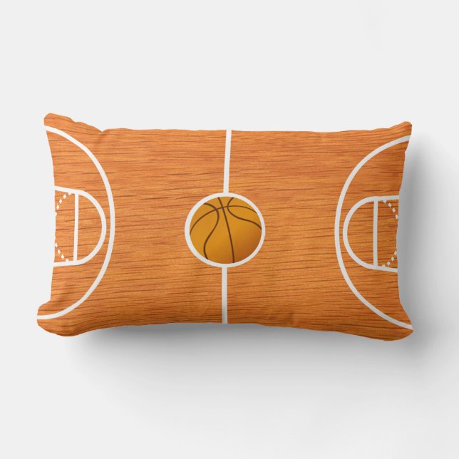 Basketball Court Pillow - Einzigartiges Basketball Lendenkissen (Vorderseite)