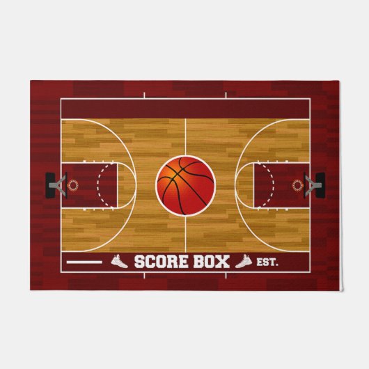 Basketball Court Rubber Doormat Fußmatte (Vorderseite)
