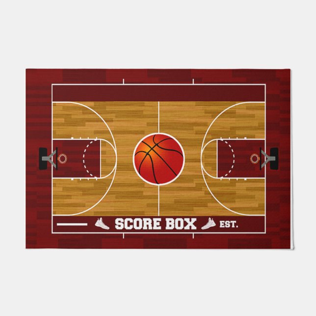 Basketball Court Rubber Doormat Fußmatte (Vorderseite)