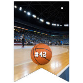 Basketball Court Team Nummer Sport Happy Geburtsta Wimpelkette (Erste Fahne)