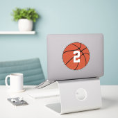 Basketball Custom Jersey Nummer oder Buchstaben Sp Aufkleber (Laptop auf Schreibtisch)