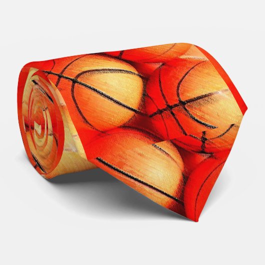 Basketball Custom-Krawatte Krawatte (Gerollt)