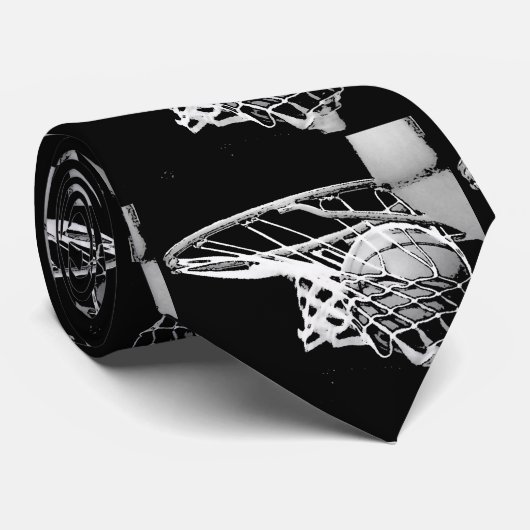 Basketball Custom-Krawatte Krawatte (Gerollt)