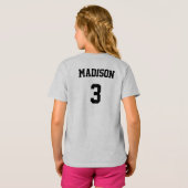 Basketball Custom Team und Name und Nummer des Spi T-Shirt (Schwarz voll)
