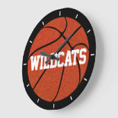 Basketball Custom Text Decorative Wall Clock Große Wanduhr (Winkel)