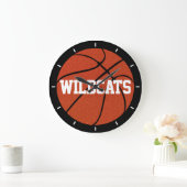 Basketball Custom Text Decorative Wall Clock Große Wanduhr (Zuhause)