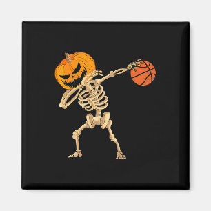 Basketball Dabbing Skelett Männer Jungen Halloween Magnet