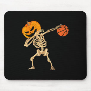 Basketball Dabbing Skelett Männer Jungen Halloween Mousepad