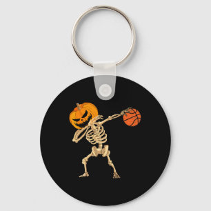 Basketball Dabbing Skelett Männer Jungen Halloween Schlüsselanhänger