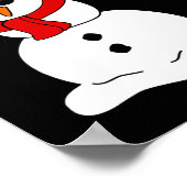 Basketball Dabbing Snowman Light Christmas Basketb Poster (Ecke)