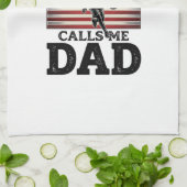 Basketball Dad Patriotic Vintage Engraving T-Shirt Geschirrtuch (Gefaltet)