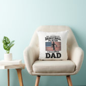 Basketball Dad Patriotic Vintage Engraving T-Shirt Kissen (Stuhl )