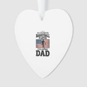 Basketball Dad Patriotic Vintage Engraving T-Shirt Ornament (Vorderseite)