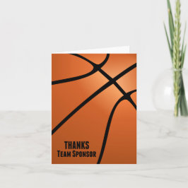 Basketball dank Team Sponsor individuell einstellb Dankeskarte