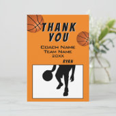 Basketball Danke Coach Card (Stehend Vorderseite)