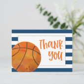 Basketball Danke, dass Sie Kartenspiel Dankeskarte (Stehend Vorderseite)