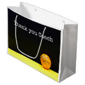 Basketball danke Ihnen Trainer Große Geschenktüte (Vorderseite Schrägansicht)