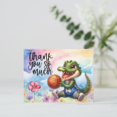 Basketball Danke Karte mit Basketball (Stehend Vorderseite)