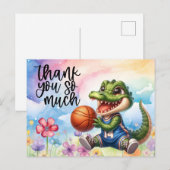 Basketball Danke Karte mit Basketball (Vorne/Hinten)