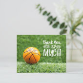 Basketball Danke Karte mit Basketball (Stehend Vorderseite)