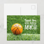 Basketball Danke Karte mit Basketball (Vorne/Hinten)