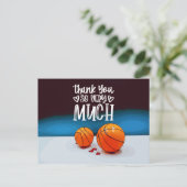 Basketball Danke Karte mit Basketball (Stehend Vorderseite)