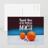 Basketball Danke Karte mit Basketball (Vorne/Hinten)