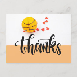 Basketball Danke Karte mit Wort DANKS