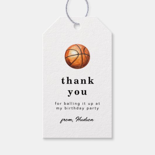 Basketball-Dankeschön-Anhänger Geschenkanhänger (Vorderseite)