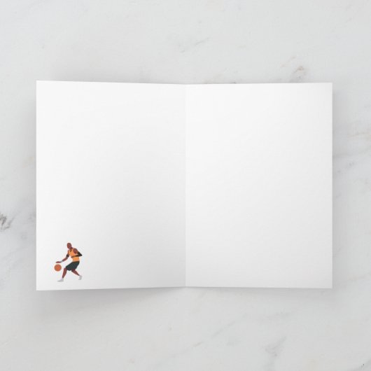 Basketball Dankeschön Buskarte Karte (Innenseite)