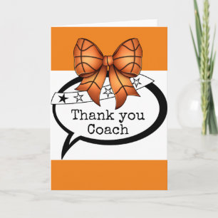 Basketball Dankeschön Coach Karte