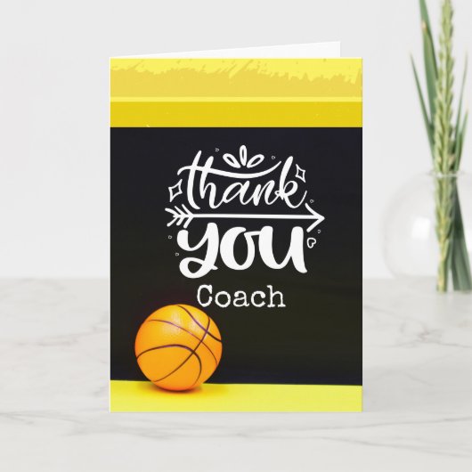 Basketball Dankeschön Coach Karte (Vorderseite)
