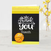 Basketball Dankeschön Coach Karte (Gelbe Blume)